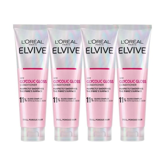 Loreal Glycolic Gloss Smoothing Conditioner For Perfect Shine 150 ml 4 Pack