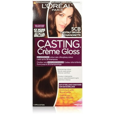 L'Oreal Healthy Look Creme Gloss Hair Color, CHOOSE YOUR COLOR - 5CB Chestnut Brown (Spcied Truffle)