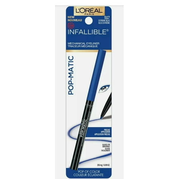 Loreal Infallible Pop Matic mechanical eyeliner - extreme blue #517
