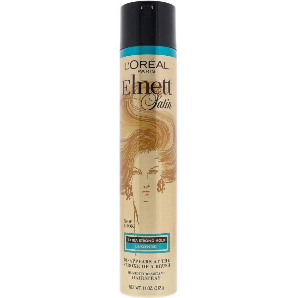 L'Oreal Elnett Satin Hairspray, Unscented - 11.0 oz bottle