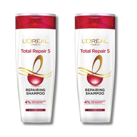 Loreal Paris Elseve Complete Repair 5 Structuring Treatment Shampoo for Damaged Hair 450 ml 2 Pack