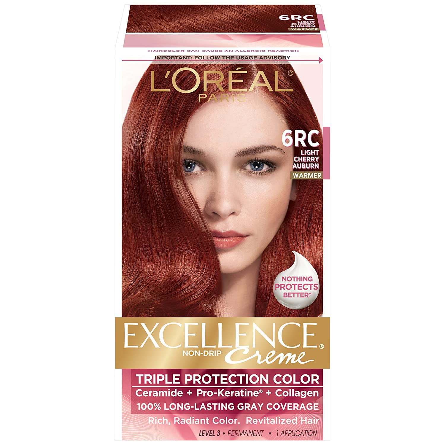 Loreal Paris Excellence Creme, 6Rc Light Cherry Auburn - Walmart.Com