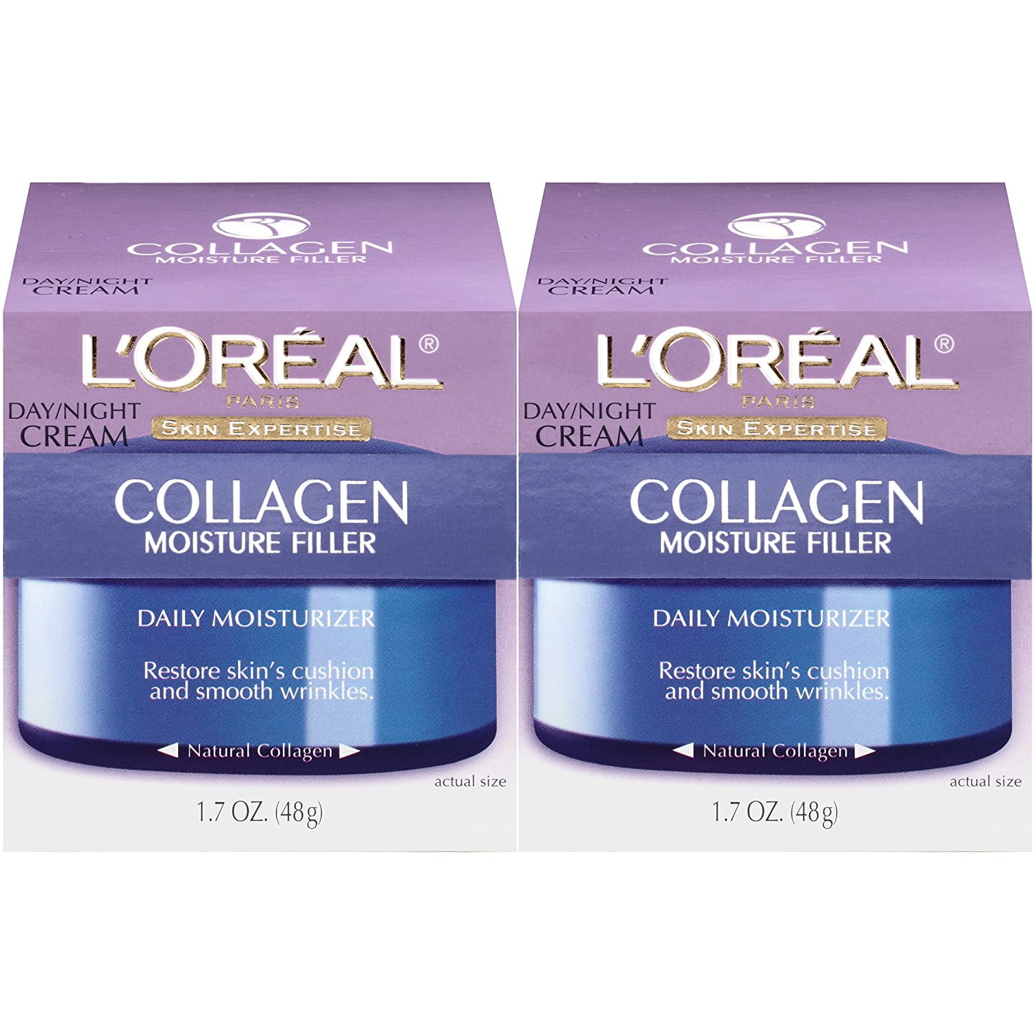 Loreal Paris Skincare Collagen Face Moisturizer, Day And Night Cream