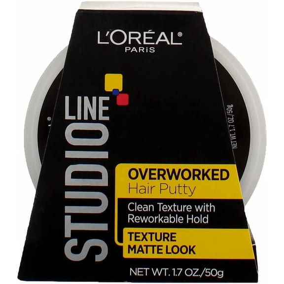 Loreal Paris Studio Line Texture And Control Overworked Hair Putty 1.7 Oz (3 Pack)
