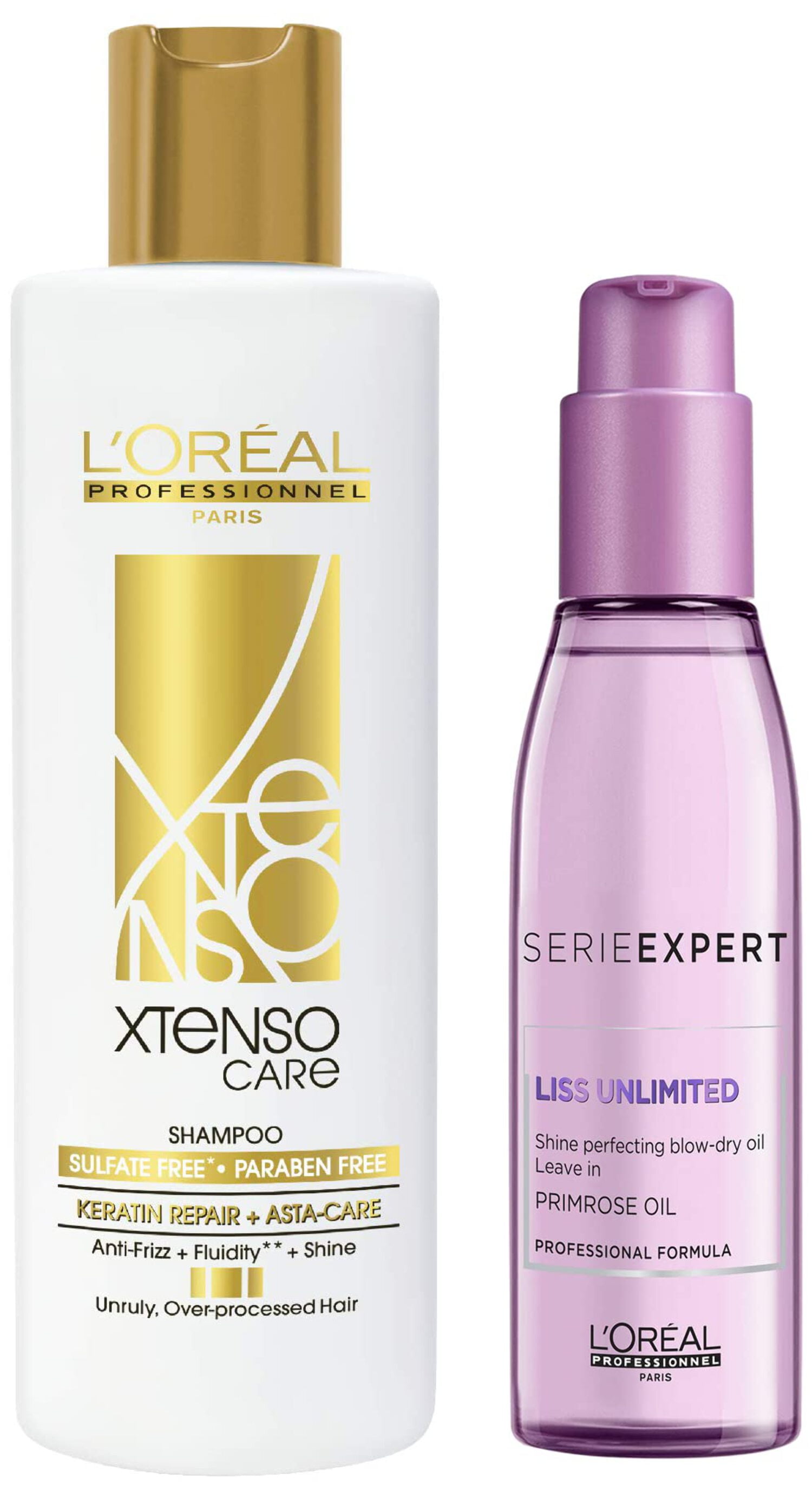 Loreal Professionnel Xtenso Care Sulfate free Shampoo 250 ml For All Hair Types Loreal Professiolimited Blow Dry Serum 125 Ml For Frizz Free Hair
