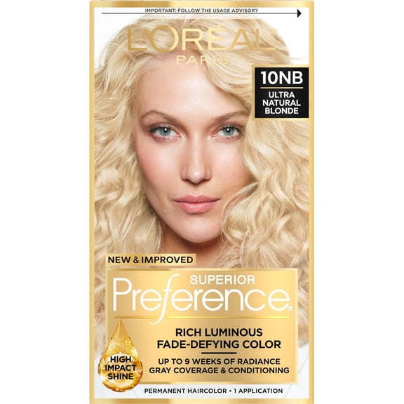 Loreal Superior Preference Hair Color, 10Nb Ultimate Natural Blonde - 1 Ea
