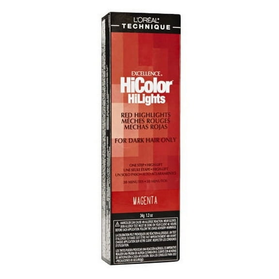 Loreal Technique Excellence Hicolor Hilights Red Highlights, Magenta, 1.2 Oz, 2 Pack