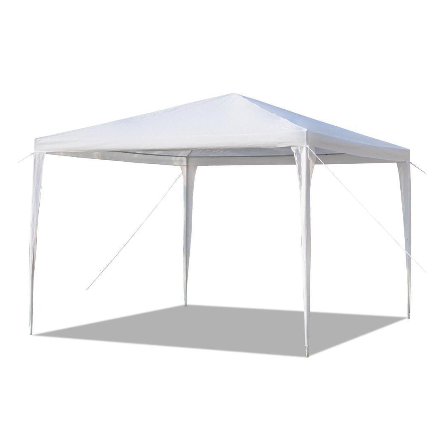 White 10' x 30' Steel Frame Outdoor Canopy Tent