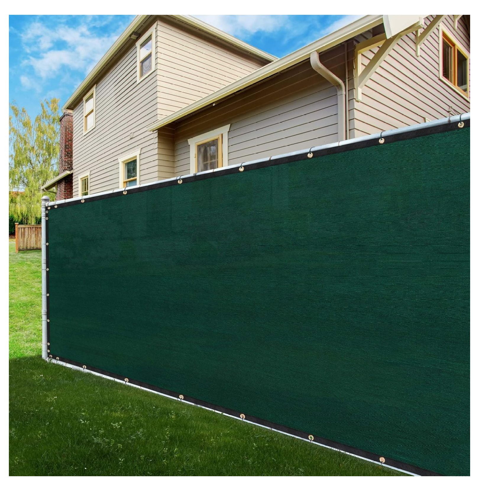 Lorelia 4' x 60' Fence Privacy Screen Green Heavy Duty 170 GSM Fencing ...