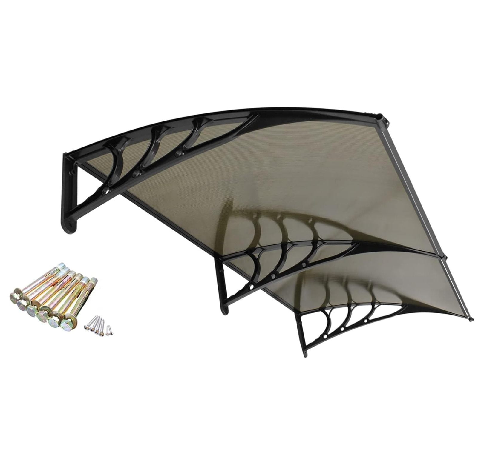 Brown Polycarbonate Window Door Awning with Aluminum Frame