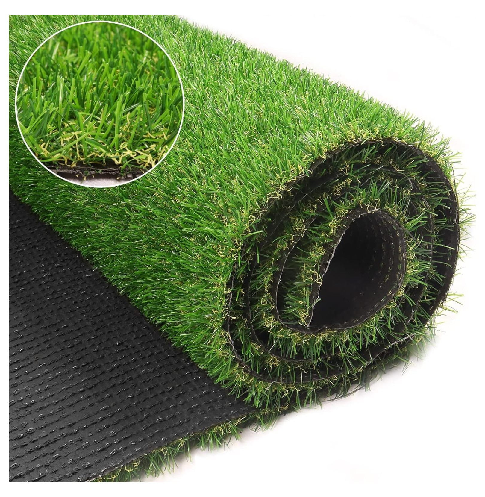 Lorelia Artificial Turf Grass 4 ft x 15 ft, Realistic Fake Grass Rug