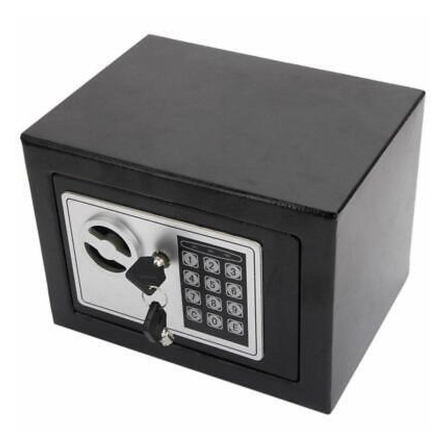 Lorelia Black Electronic Safe Box Keypad Lock Security Home Office Gun