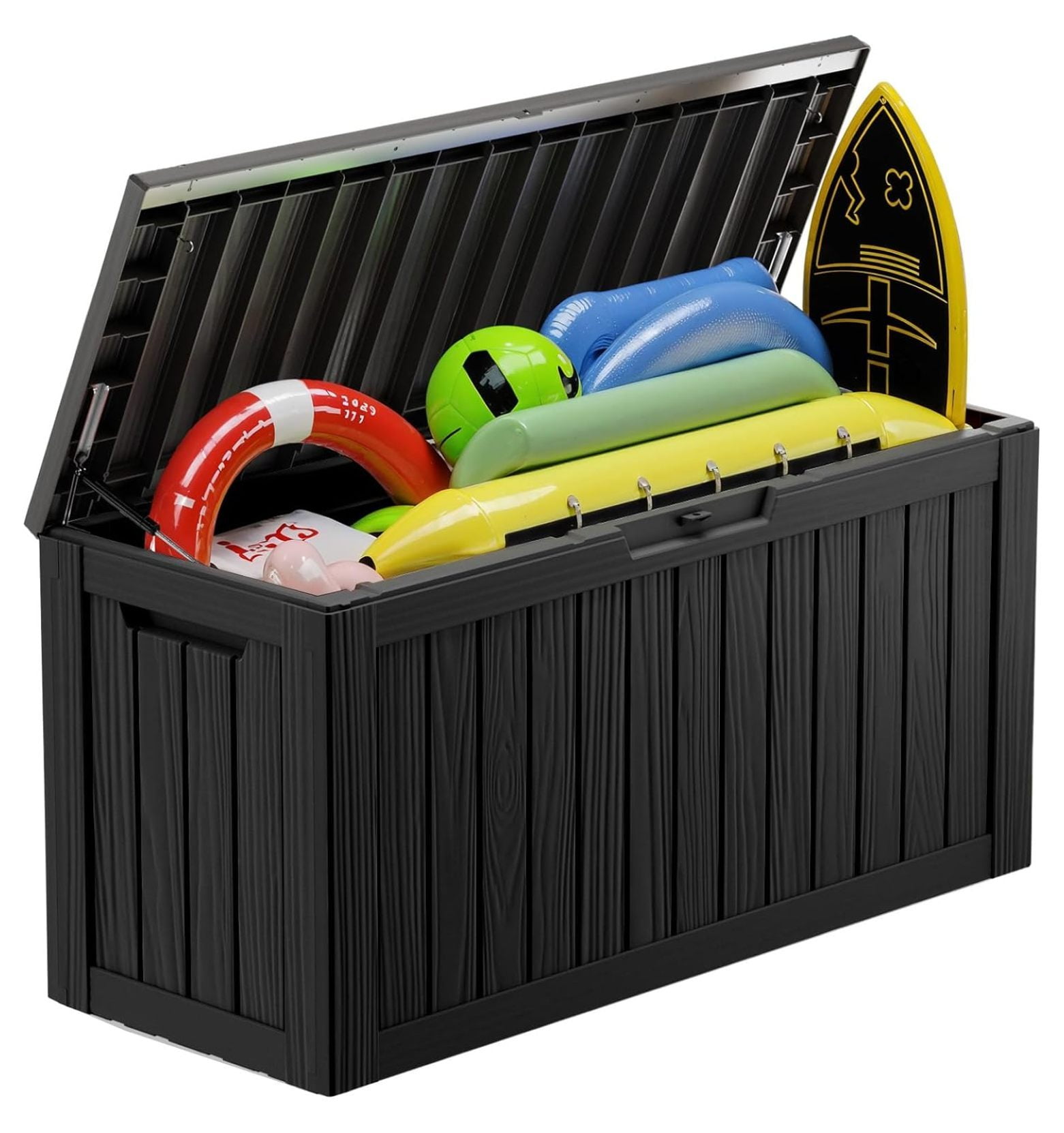 80 Gallon Black Resin Lockable Waterproof Deck Box