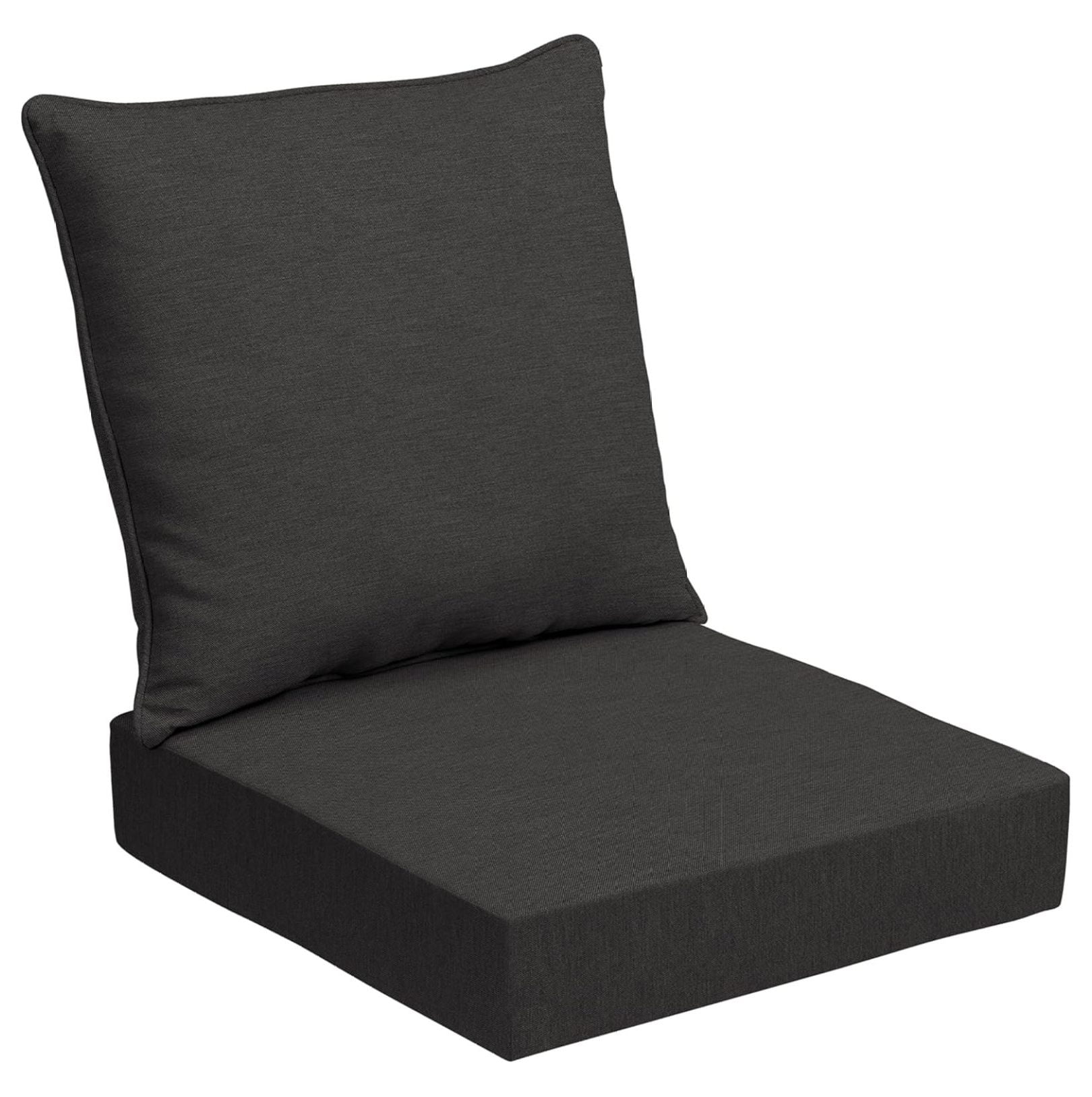 Ink Charcoal Black Recycled Fabric Outdoor Cushion Set