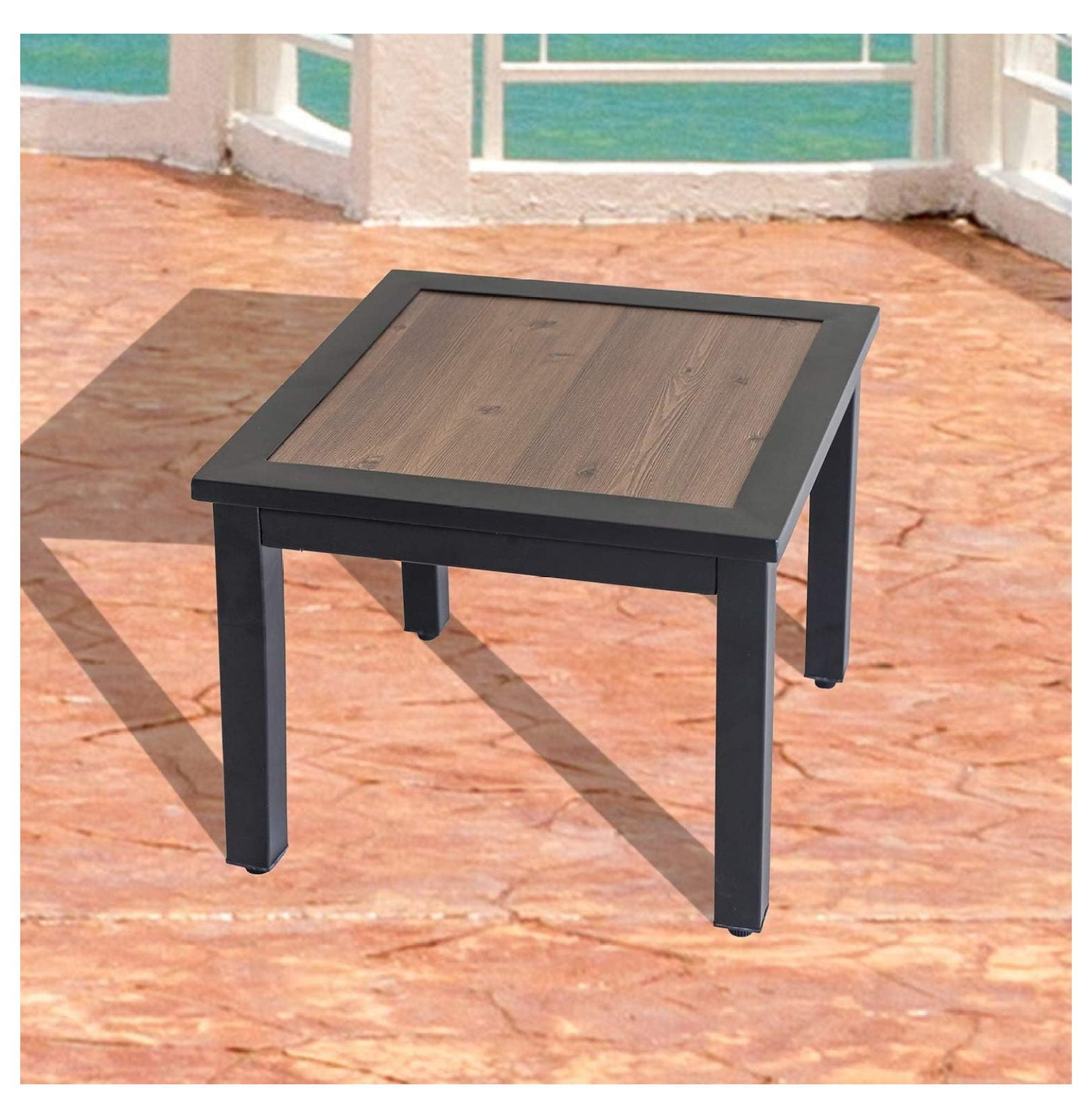 Lorelia Patio Side Table Metal Coffee Table Table All Weather Outdoor