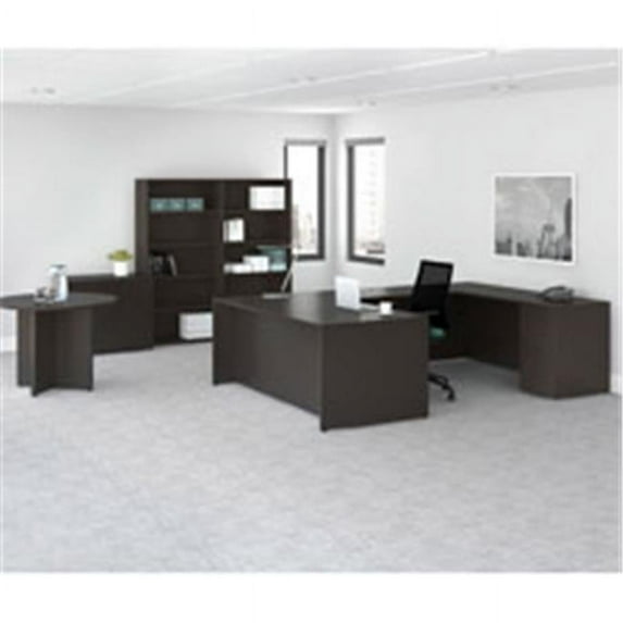 Lorell Prominence 2.0 Series Laminate Desking, Espresso - 74.25 x 11.88 x 12 in.