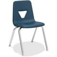 thumbnail image 1 of Lorell, 18" Seat-height Stacking Student Chairs, 4 / Carton, Navy, 1 of 7