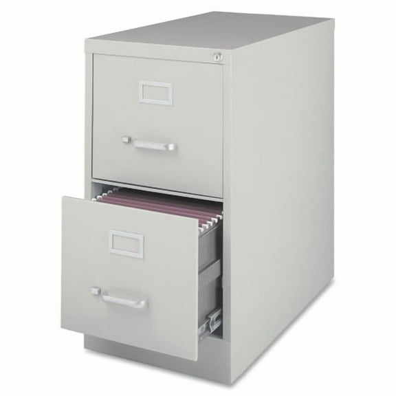 Lorell, Vertical Fle - 2-Drawer, 1 Each, Light Gray
