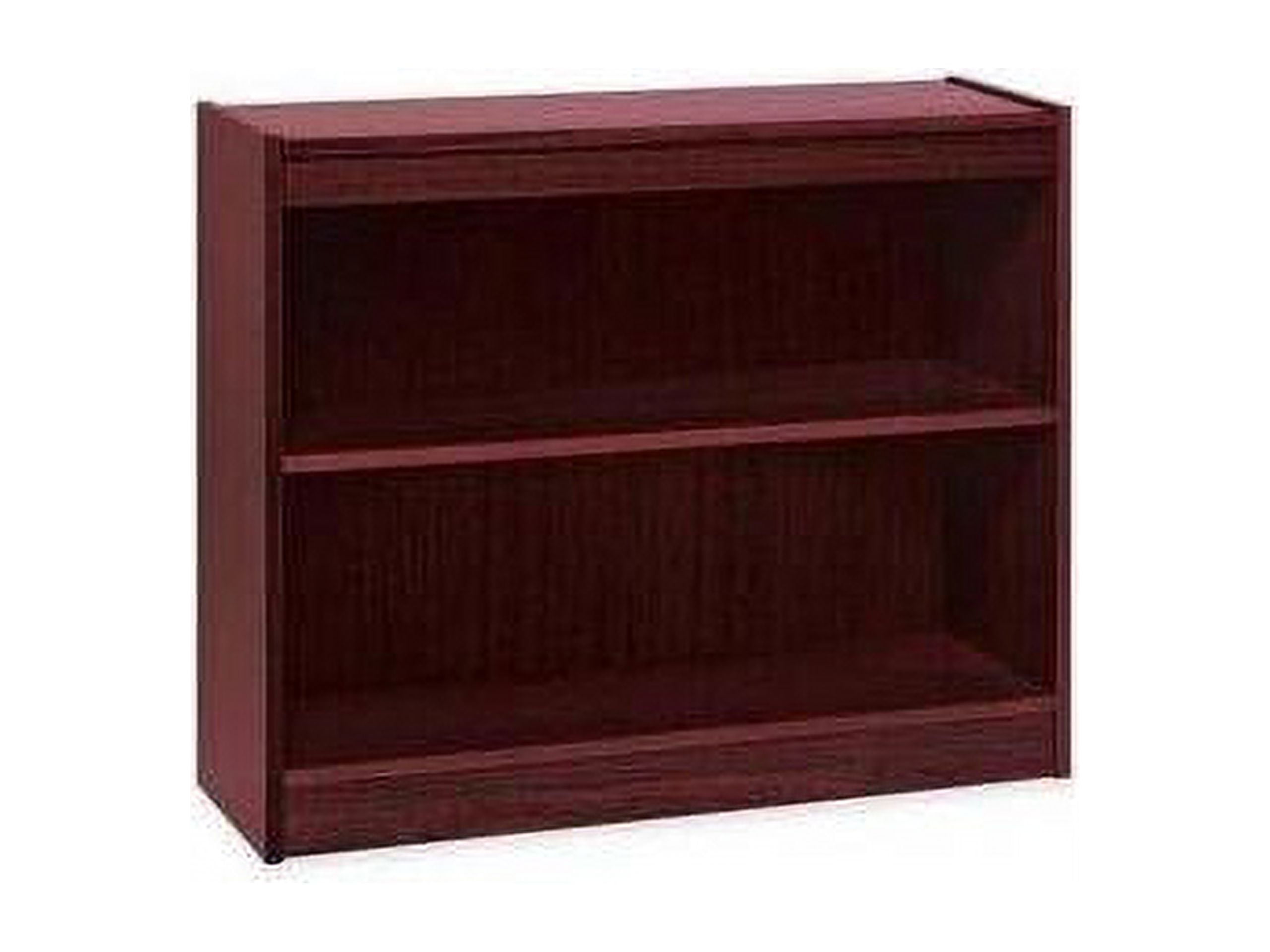 Vintage Square Mahogany Wood Adjustable Bookcase, 36" x 12" x 30"