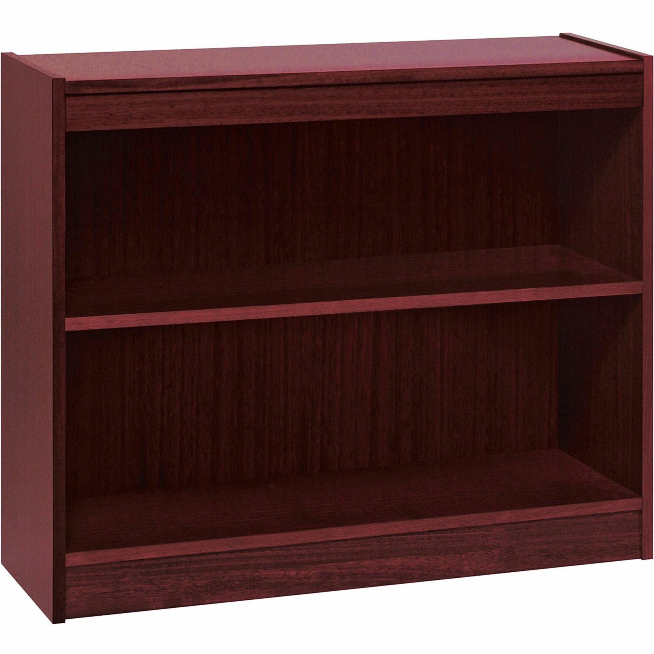 Lorell, Panel End Hardwood Veneer Bookcase, 1 Each, Mahogany - Walmart.com