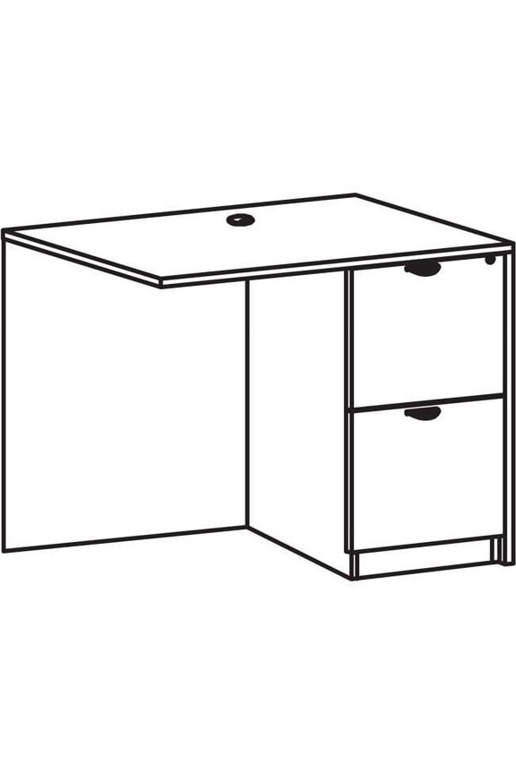24 x 42 in. Right Return Prominence 2.0 Laminate Desk Unit, Gray Elm
