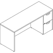 Lorell 24 x 66 in. Prominence 2.0 Laminate Desk Unit Right Credenza, Gray Elm