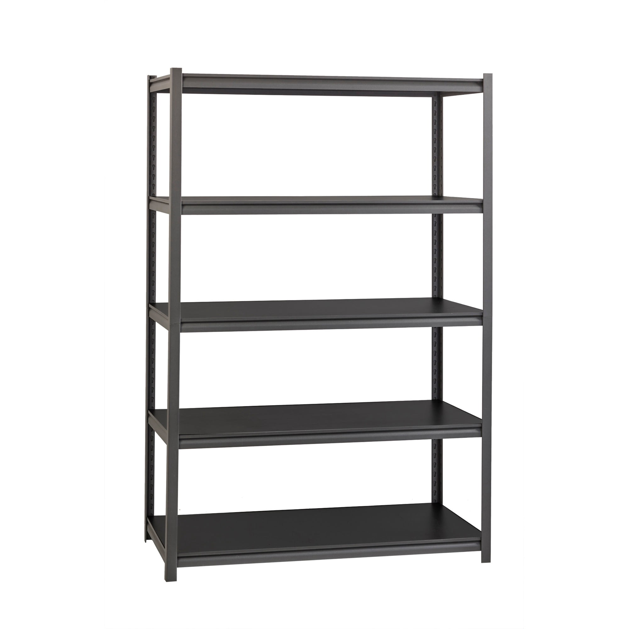 Lorell 3,200 Lb Capacity Riveted Steel Shelving - 72" Height X 48" Width X 24" Depth - 30% Recycled - Black - Steel, Laminate - 1 Each