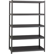 Lorell, 3,200 lb Capacity Riveted Steel Shelving, 1 Each, Black