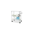 thumbnail image 1 of Lorell 3-Tier Rolling Carts - 99 lb Capacity - 4 Casters - Steel - x 16" Width x 26" Depth x 40" Height - Chrome - 1 Each, 1 of 13