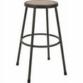 thumbnail image 1 of Lorell LLR83082 30 in. Metal Shop Stool with Wood & Medium Density Fiber Seat - Light Gray, 1 of 7