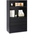 thumbnail image 1 of Lorell, LLR66205, 36" Lateral File Drawer Combo Unit, 1 Each, Black, 1 of 7