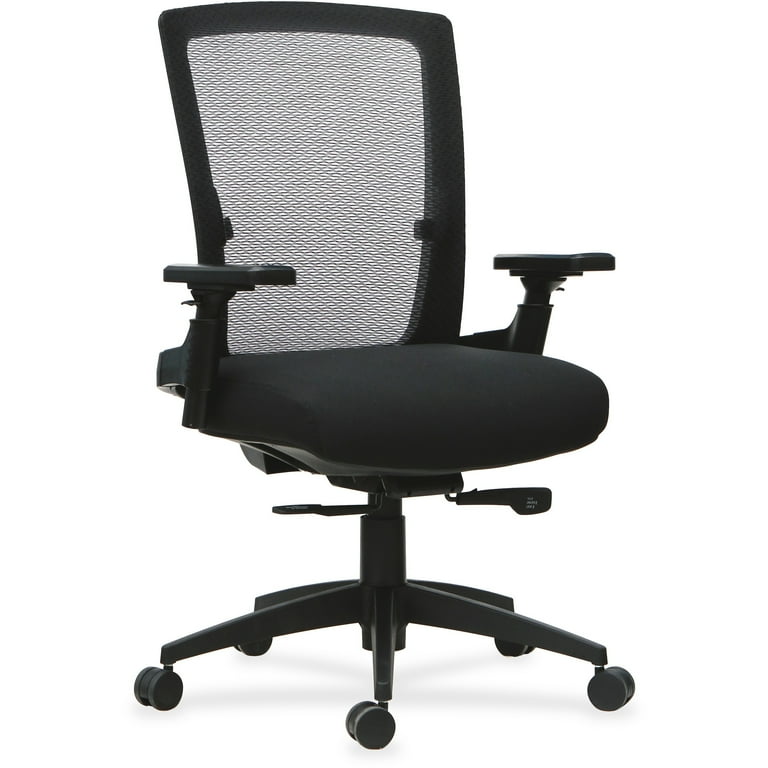 Lorell Flipper Arm Mid-back Office Chair - Fabric Seat - Mid Back - 5-star Base - Black - 1 Each Lorell Flipper Arm Mid-back Office Chair - Fabric Seat - Mid Back - 5-star Base - Black - 1 Each