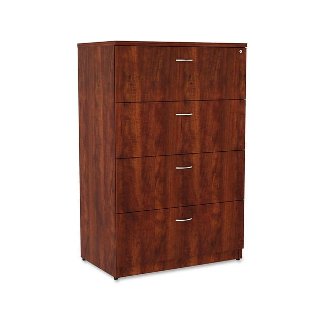 Lorell 4-Drawer Lateral File 35-1/2"x22"x54-3/4" Cherry 34387