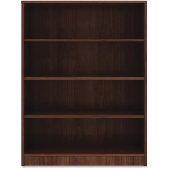 Lorell 4 Shelf Laminate Bookcase - Walnut