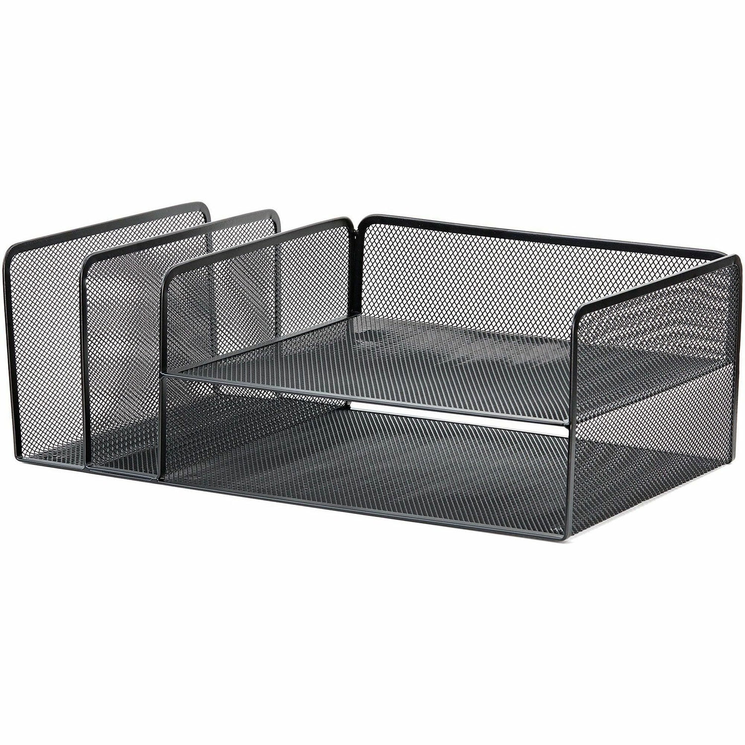 4 Tier File Rack Lorell LLR95281 4-Tier File Organizer, Black - Steel Mesh - Walmart.com