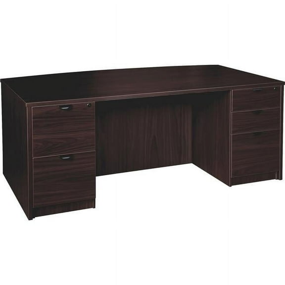 Lorell 42 in. Laminate Contemporary Reception Desk, Espresso