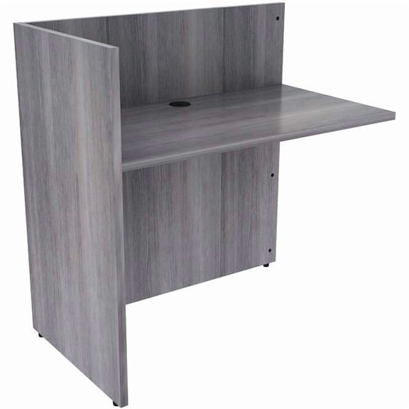 Lorell Weathered Charcoal Laminate Desking - 1" Top, 42" x 24"41.5" - Material: Laminate - Finish: Weathered Charcoal