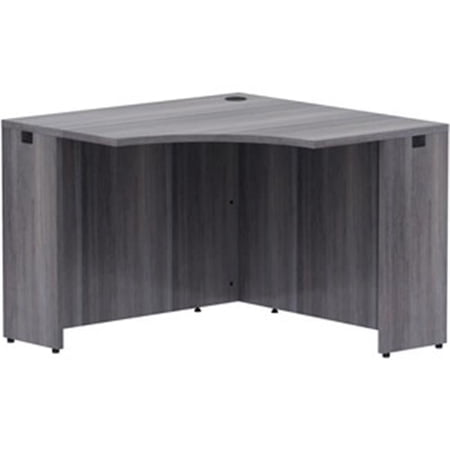 Lorell 42 x 24 x 29.5 in. Corner Weathered Charcoal Laminate Desking