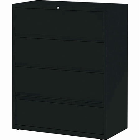 Lorell, LLR43515, Receding Lateral File with Roll Out Shelves, 1 Each, Black