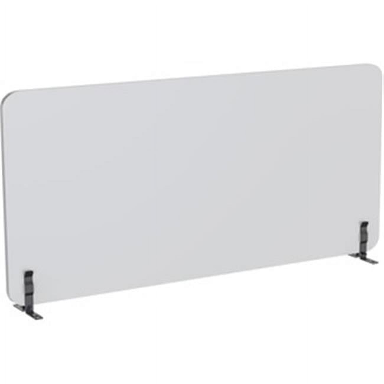 Light Gray 48" Acoustic Desktop Privacy Panel with Adjustable Base