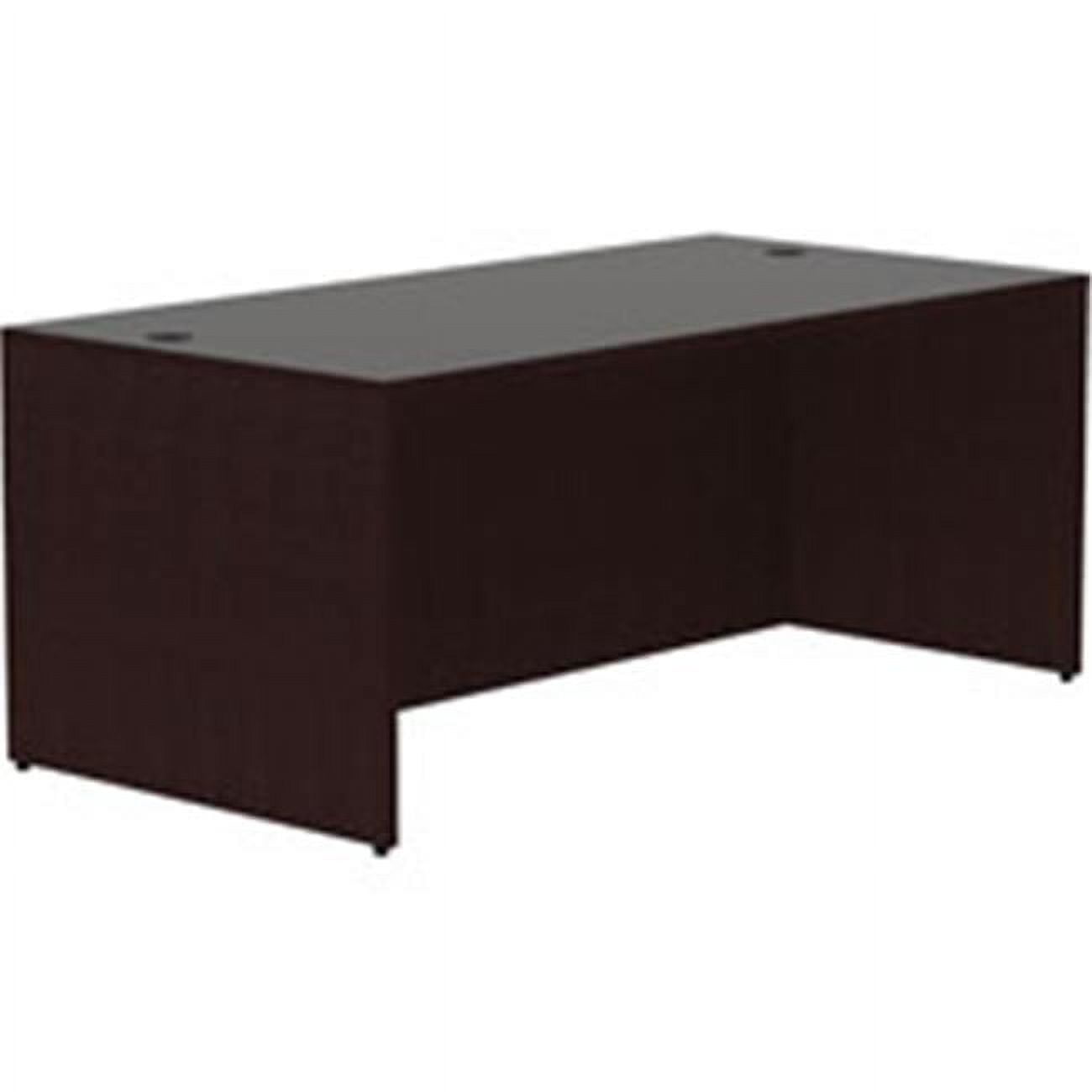 Espresso Laminate Rectangular Desk with Modesty Panel