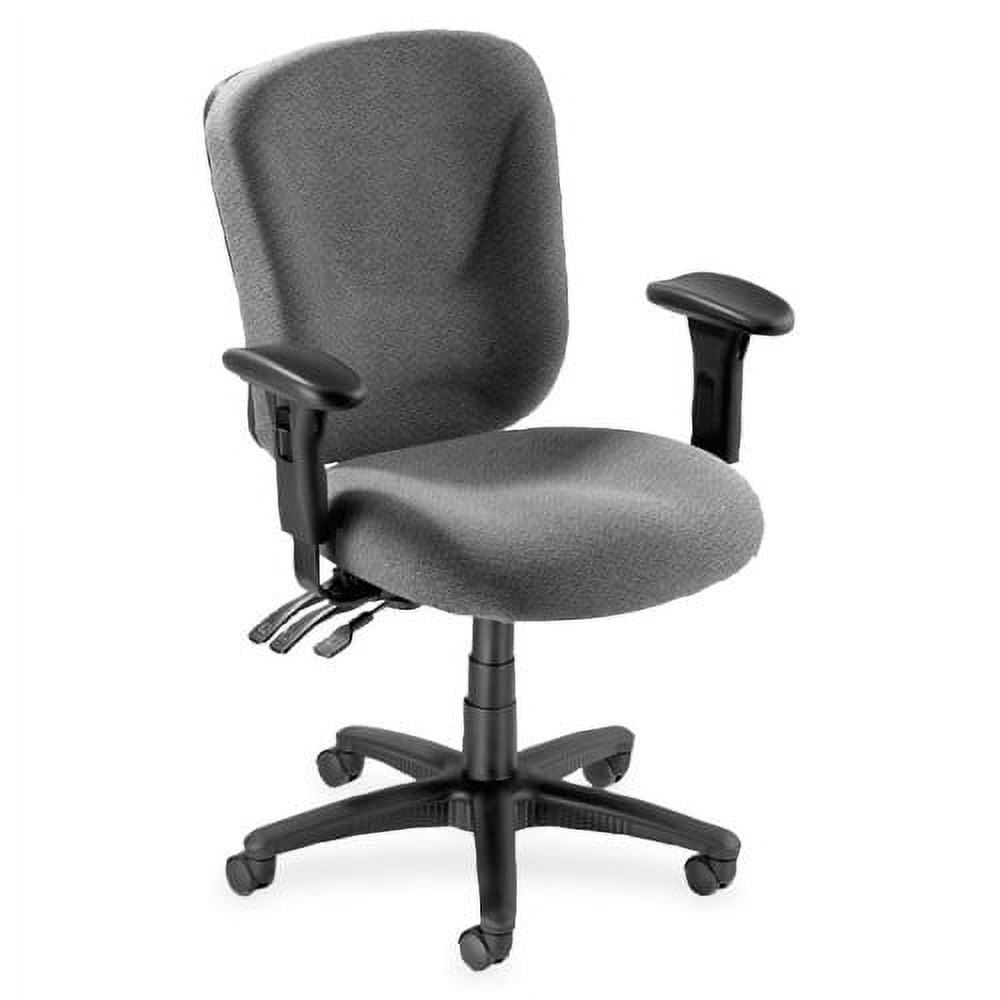 Gray Adjustable Swivel Task Chair with Plastic Frame