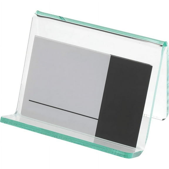 Lorell Acrylic Business Card Holder - Acrylic - 1 Each - Green, Transparent | Bundle of 2 Each