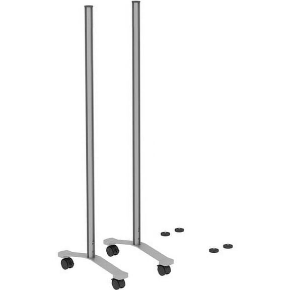 Lorell, Adaptable Panel Legs, 2 / Set, Silver
