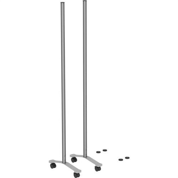 Lorell, Adaptable Panel Legs, 2 / Set, Silver
