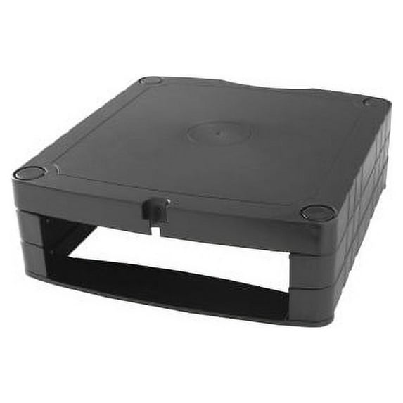 Lorell Adjustable Monitor Riser 3.8" Height x 13.3" Width x 12.1" Depth - Black
