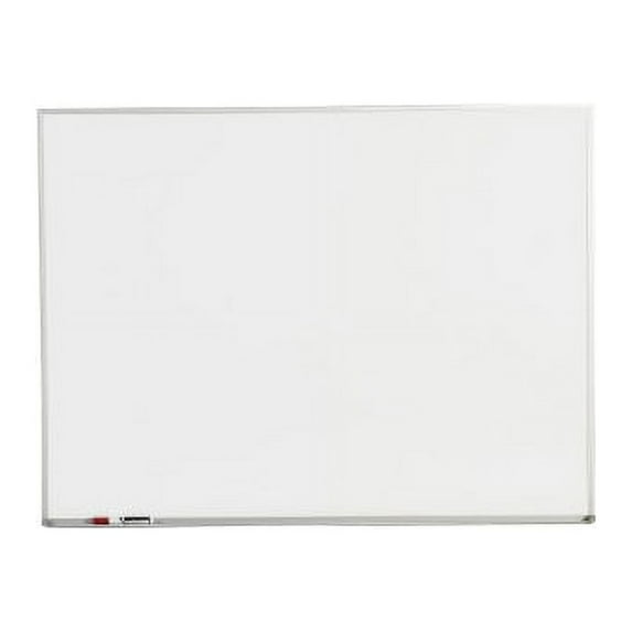 Lorell Aluminum Frame Dry-Erase Board White Melamine Surface White Aluminum Frame Rectangle 1 Each