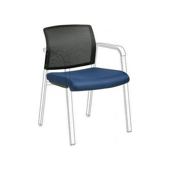 Lorell Back and Seat Kit, 22-9/10"Wx22-3/5"Lx32-1/10"H, Black/Navy (LLR30945)