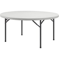 Lorell Banquet Folding Table Round Top x 71" Table Top Diameter - 29.25" Height x 71" Width x 71" Depth - Gray, Powder Coated