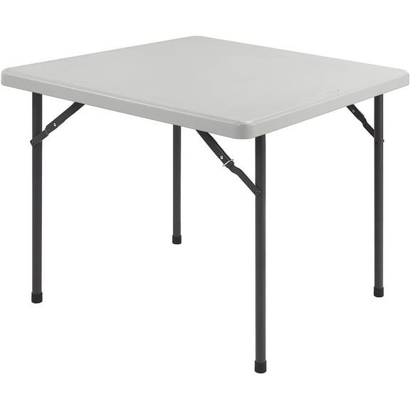 Lorell Banquet Folding Table 29" Height x 36" Width x 36" Depth - Gray, Powder Coated